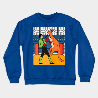 Boxing Glove Boxing Kangaroo Fighting Crewneck Sweatshirt